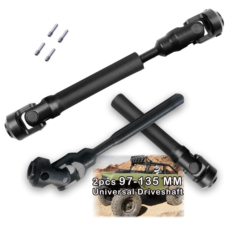 ARRCat 2pcs RC Drive Shaft 97-137mm for 1/10 SCX10 SCX10-II RTR (97-137mm) - Image 1